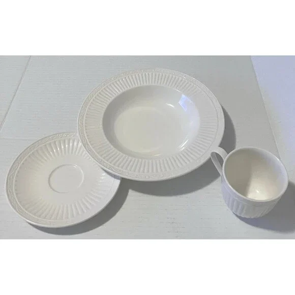 Lot of 2 Mikasa Italian Countryside ~ Cup & Saucer Set with two soup bowls DD900 - Picture 10 of 16